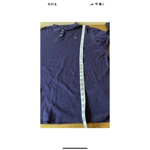 Polo Ralph Lauren Purple Long Sleeve Polo Shirt Men 2XL Embroidered Pony/Rugby - Picture 6 of 7